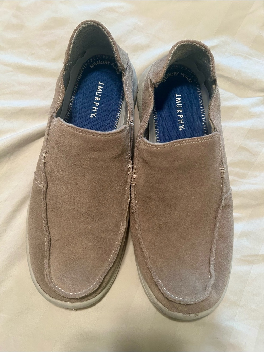 Men's Casual Suede Slip-On Shoes in Taupe